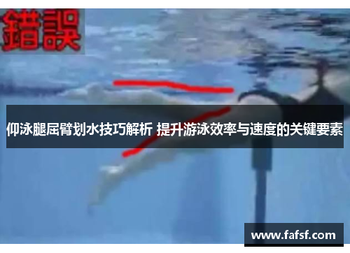 仰泳腿屈臂划水技巧解析 提升游泳效率与速度的关键要素